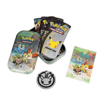 Pokemon TCG: Celebrations Mini Tin - Chespin, Fennekin & Froakie - The Card Vault