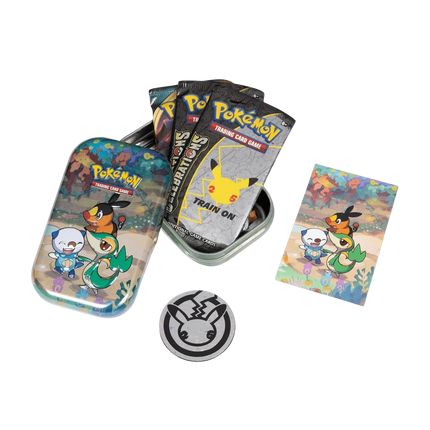 Pokemon TCG: Celebrations Mini Tin - Snivy, Tepig & Oshawott - The Card Vault
