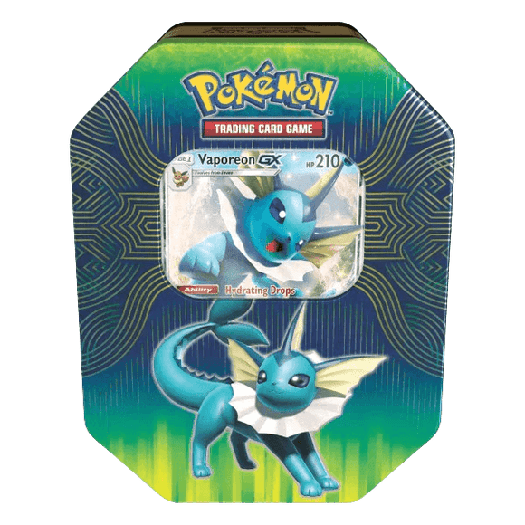 Pokemon TCG - Elemental Power Tin - Vaporeon GX - The Card Vault