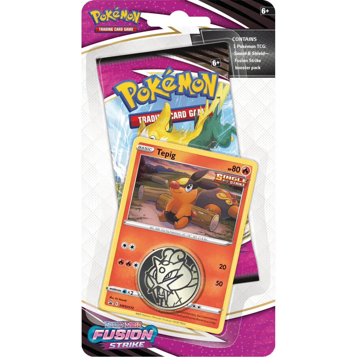 Pokemon TCG - Fusion Strike - Checklane Blister Pack - Tepig The Card Vault Pokemon TCG - Fusion Strike - Checklane Blister Pack - Tepig The Card Vault