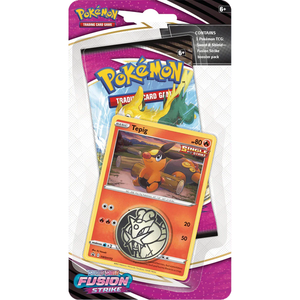 Pokemon TCG - Fusion Strike - Checklane Blister Pack - Tepig  The Card  Vault