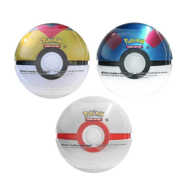 Poké Ball Di Latta Pokémon TCG – Colori Assortiti Con Carte Incluse, Perfetta Per Collezionisti E Battaglie