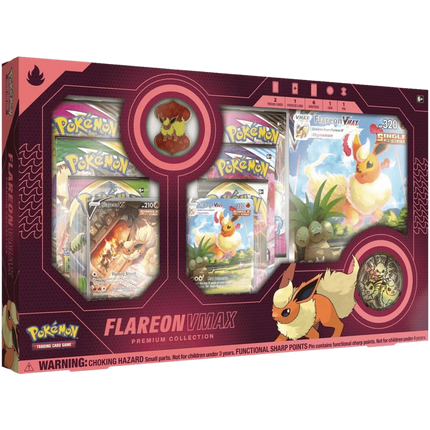 Pokemon TCG: Pokemon TCG: Flareon VMAX Premium Collection Box - The Card Vault