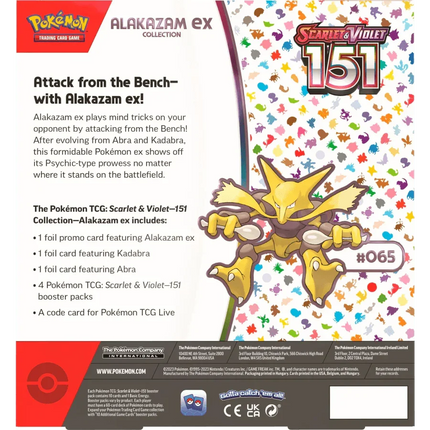 Pokemon TCG - Scarlet & Violet - 151 Alakazam ex Collection Box - The Card Vault