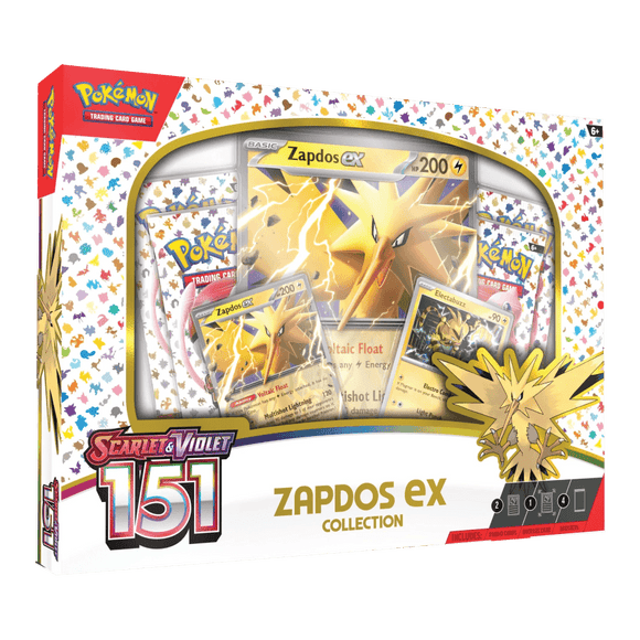 Pokemon TCG - Scarlet & Violet - 151 Zapdos ex Collection Box - The Card Vault