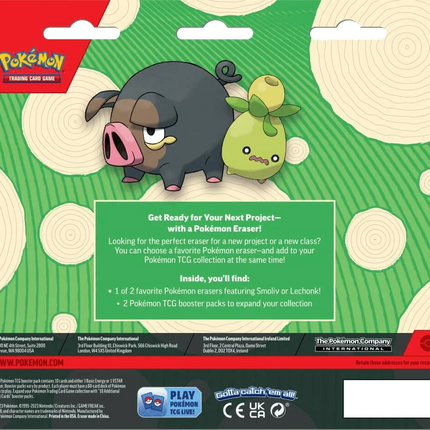 Pokemon TCG - Scarlet & Violet - Back to School Eraser Blister (2023) - Smoliv - The Card Vault