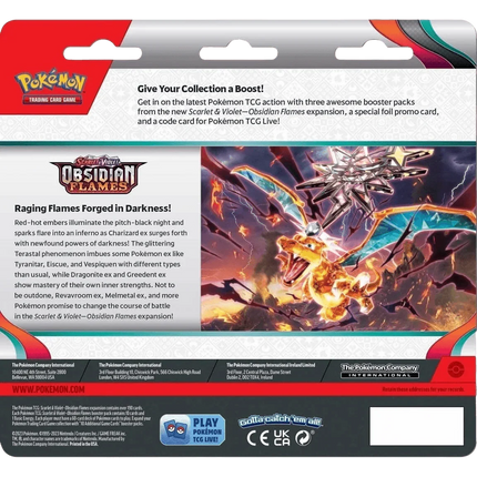 Pokemon TCG - Scarlet & Violet - Obsidian Flames - 3-Pack Blister - Eevee - The Card Vault