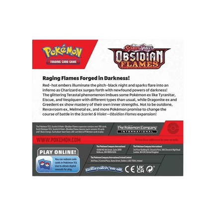 Pokemon TCG - Scarlet & Violet - Obsidian Flames Booster Box (36 Packs) - The Card Vault