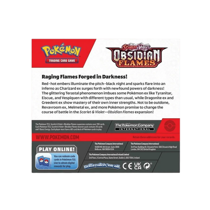 Pokemon TCG - Scarlet & Violet - Obsidian Flames - Display Case (6x Booster Boxes) - The Card Vault