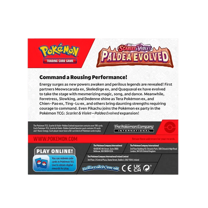 Pokemon TCG - Scarlet & Violet - Paldea Evolved Display Case (6x Booster Boxes) - The Card Vault