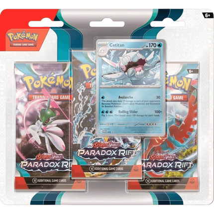 Pokemon TCG - Scarlet & Violet - Paradox Rift - 3-Pack Blister - The Card Vault