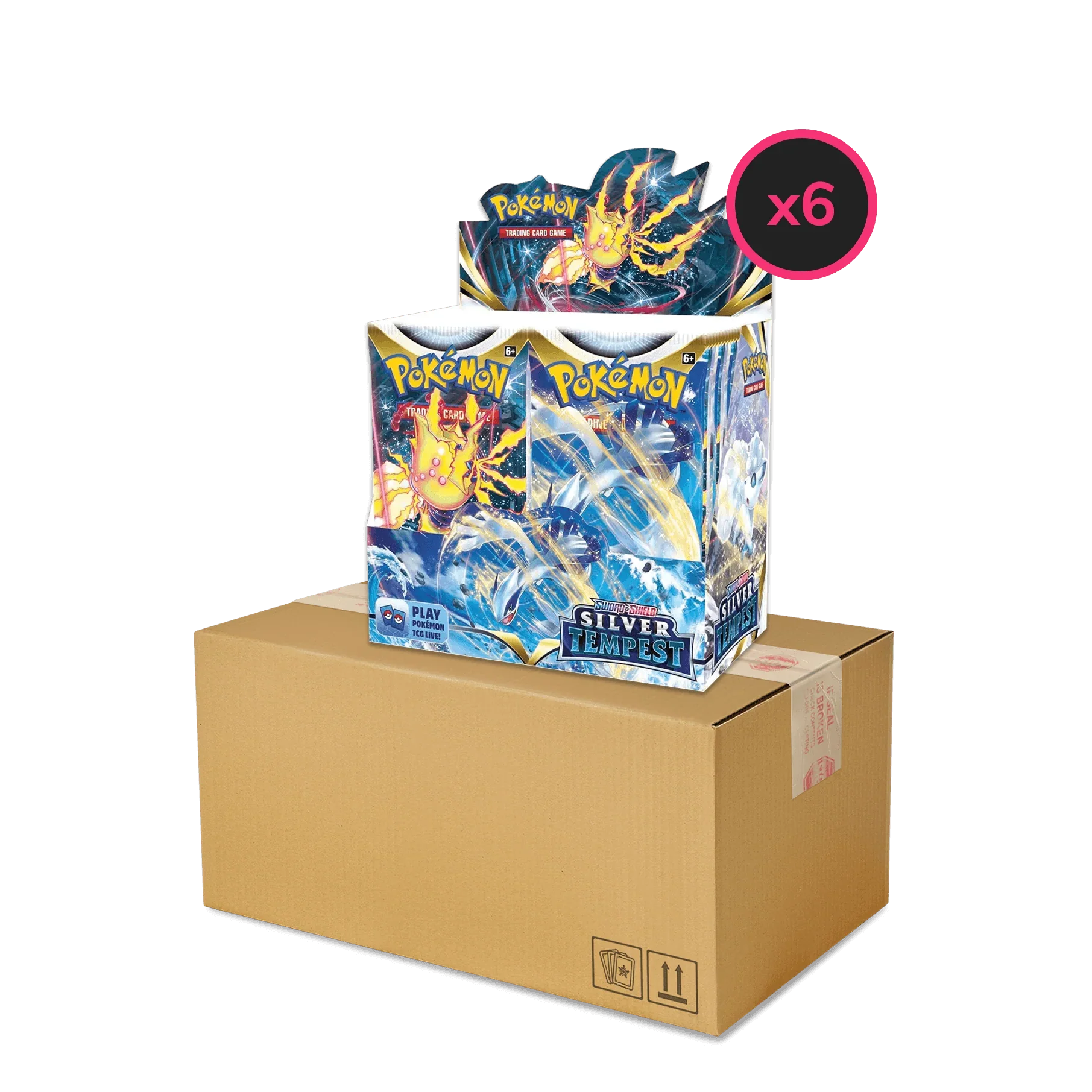 Pokemon TCG - Sword & Shield - Silver Tempest - Display Case (6x Booster Boxes) Pokemon TCG - Sword & Shield - Silver Tempest - Display Case (6x Booster Boxes)