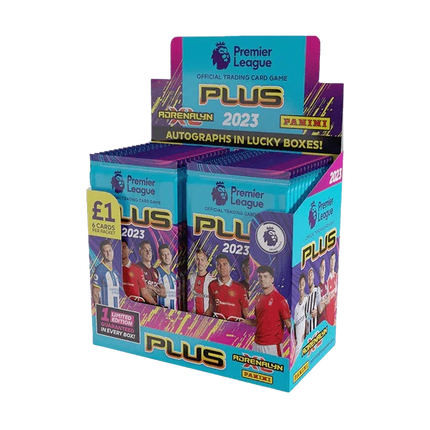 Premier League 2022/23 - Adrenalyn XL PLUS Football (Soccer)- Booster Box (50 Packs) - The Card Vault