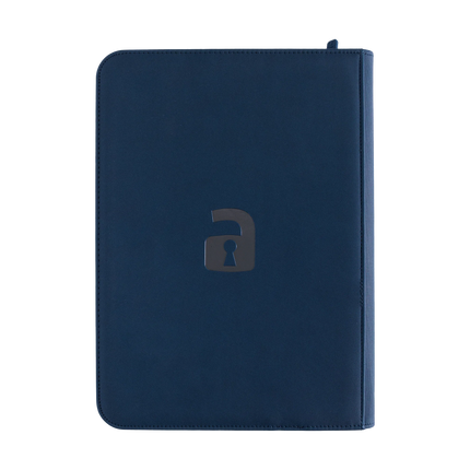 Vault X - 9-Pocket Exo-Tec® Zip Binder - Blue