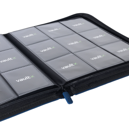 Vault X - 9-Pocket Exo-Tec® Zip Binder - Blue