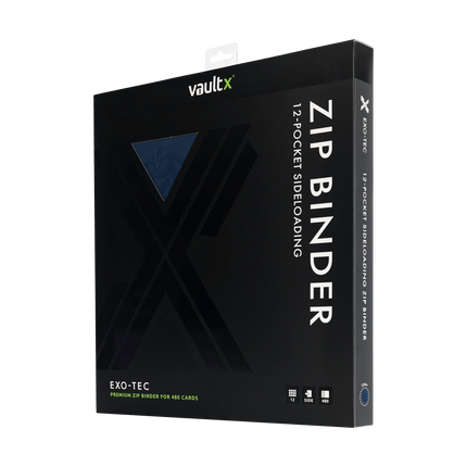 Vault X - 12-Pocket Exo-Tec® Zip Binder - Blue