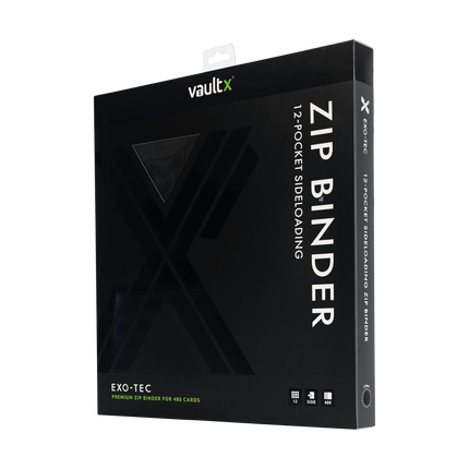 Vault X - 12-Pocket Exo-Tec® Zip Binder - Black
