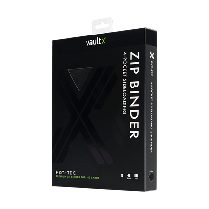 Vault X - 4-Pocket Exo-Tec® Zip Binder - Black
