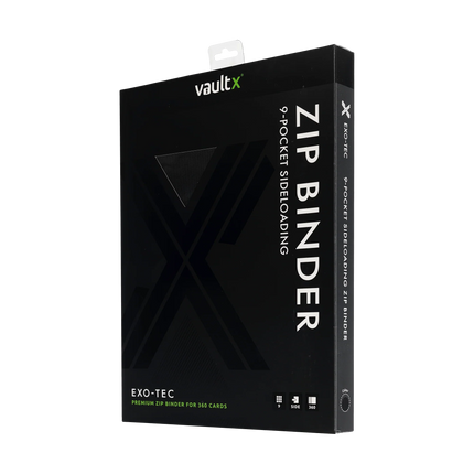Vault X - 9-Pocket Exo-Tec® Zip Binder - Black