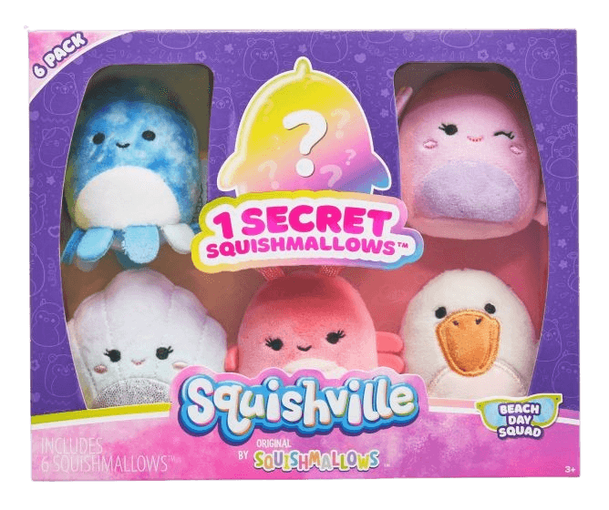 Squishmallows - Squishville - Beach Day Squad 6-Pack (2in) - The Card Vault