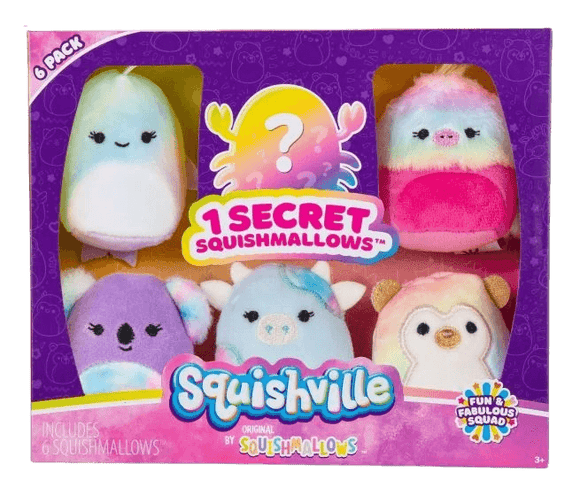 Squishmallows - Squishville - Fun & Fabulous Squad 6-Pack (2in) - The Card Vault