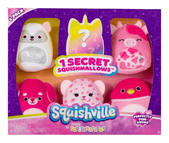 Squishmallows - Squishville - Perfectly Pink Squad 6-Pack (2in) - The Card Vault