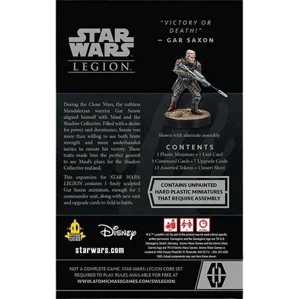 Star Wars Legion: Gar Saxon - The Card Vault