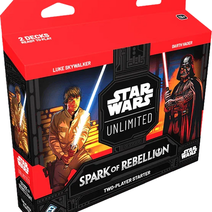 Star Wars: Unlimited - Spark of Rebellion - Two-Player Starter Set (Luke Vs Vader) - The Card Vault