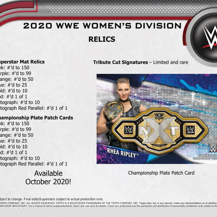 Topps - 2020 Women's Division WWE Wrestling - Hobby Box - The Card Vault