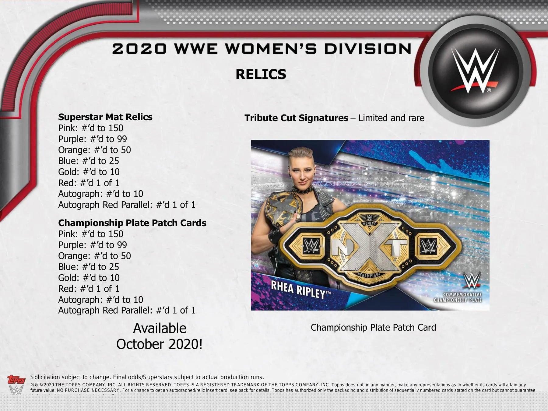 Topps - 2020 Women's Division WWE Wrestling - Hobby Box - The Card Vault