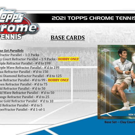 Topps - 2021 Chrome Tennis - Hobby Box - The Card Vault