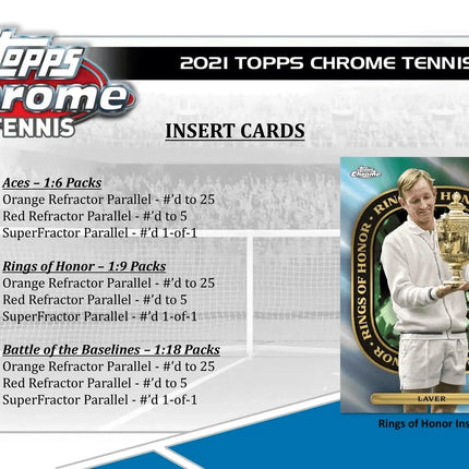 Topps - 2021 Chrome Tennis - Hobby Box - The Card Vault