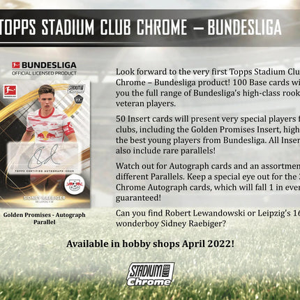Topps - 2021/22 Bundesliga Stadium Club Chrome Football (Soccer) - Hobby Box - The Card Vault