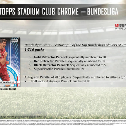 Topps - 2021/22 Bundesliga Stadium Club Chrome Football (Soccer) - Hobby Box - The Card Vault