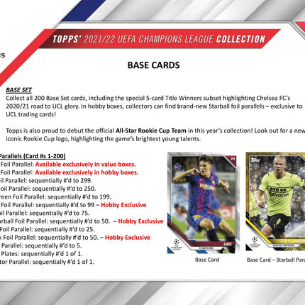 Topps - 2021/22 UEFA Champions League Football (Soccer) - Hobby Box - The Card Vault