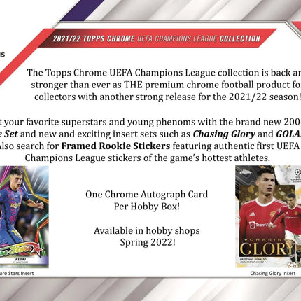 Topps - 2021/22 UEFA Chrome Football (Soccer) - Hobby Box - The Card Vault