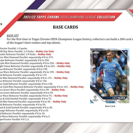 Topps - 2021/22 UEFA Chrome Football (Soccer) - Hobby Box - The Card Vault