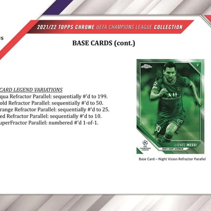 Topps - 2021/22 UEFA Chrome Football (Soccer) - Hobby Box - The Card Vault