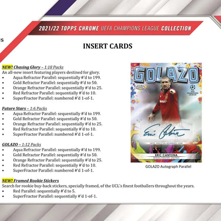 Topps - 2021/22 UEFA Chrome Football (Soccer) - Hobby Box - The Card Vault