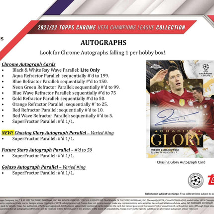 Topps - 2021/22 UEFA Chrome Football (Soccer) - Hobby Box - The Card Vault