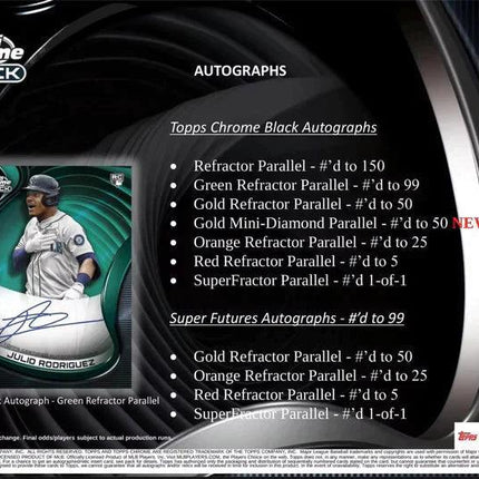 Topps - 2022 Chrome Black Baseball (MLB) - Hobby Box - The Card Vault