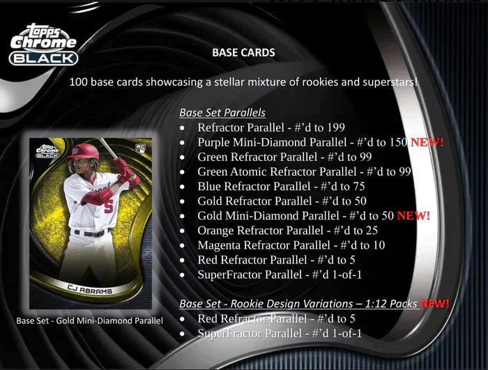 Topps - 2022 Chrome Black Baseball (MLB) - Hobby Box - The Card Vault