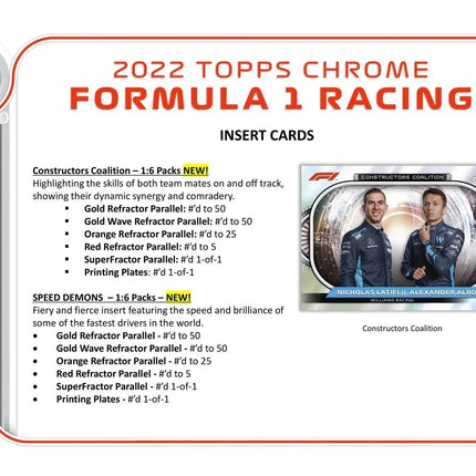 Topps - 2022 Chrome Formula 1 (F1) - Hobby Lite Box - The Card Vault