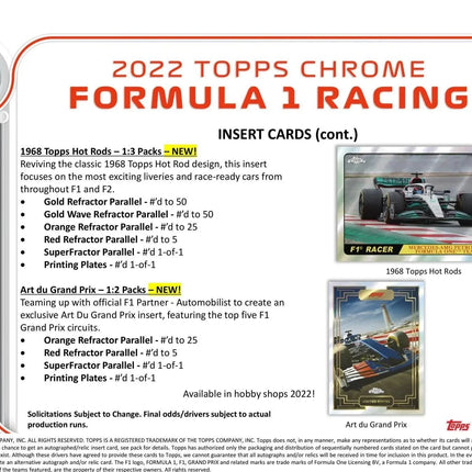 Topps - 2022 Chrome Formula 1 (F1) - Hobby Lite Box - The Card Vault