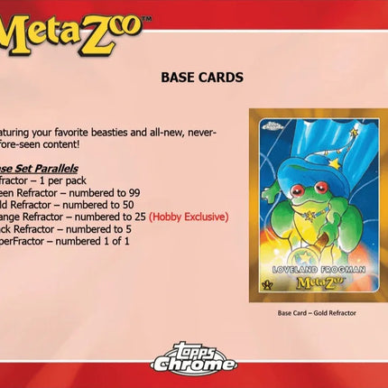 Topps - 2022 Chrome MetaZoo - Hobby Box - The Card Vault