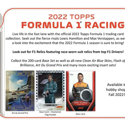 Topps - 2022 Formula 1 (F1) Flagship Racing - Hobby Box - The Card Vault