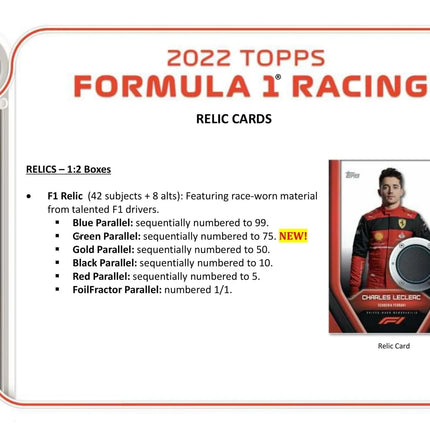 Topps - 2022 Formula 1 (F1) Flagship Racing - Hobby Box - The Card Vault