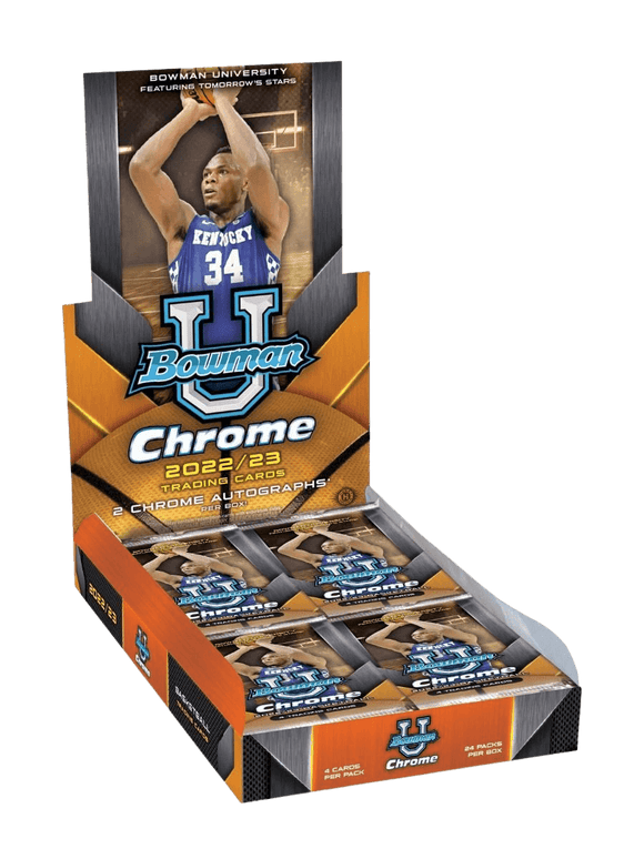 Topps - 2022/23 Bowman University Chrome Basketball (NBA) - Hobby Box (24 Packs) - The Card Vault