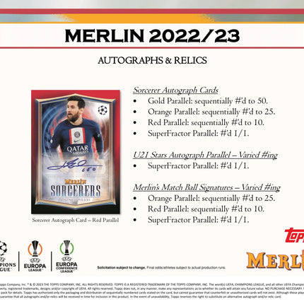 Topps - 2022/23 Chrome Merlin UEFA Club Competitions Football (Soccer) - Hobby Box - The Card Vault