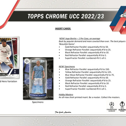 Topps - 2022/23 Chrome UEFA Competitions Football (Soccer) - Hobby Box - The Card Vault